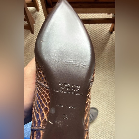 Gucci Brown and Silver Heeled Boots - Picture 2 of 2